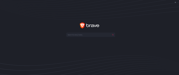 The Brave Search homepage
